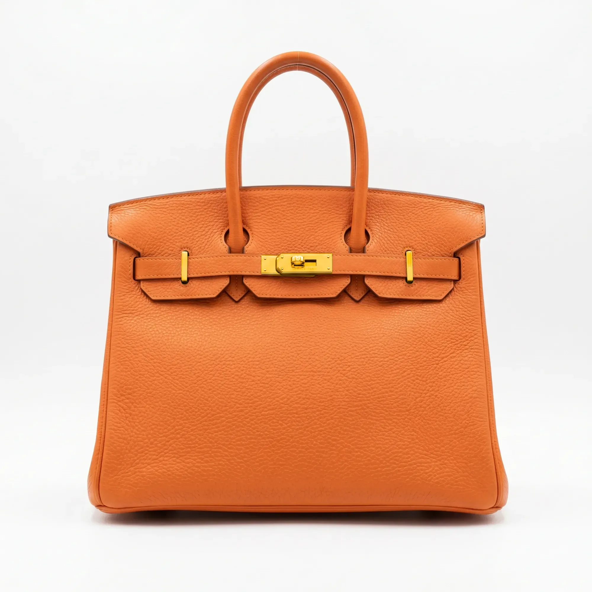 Hermès Hermès Birkin 35 — Orange, Gold Hardware - detail view