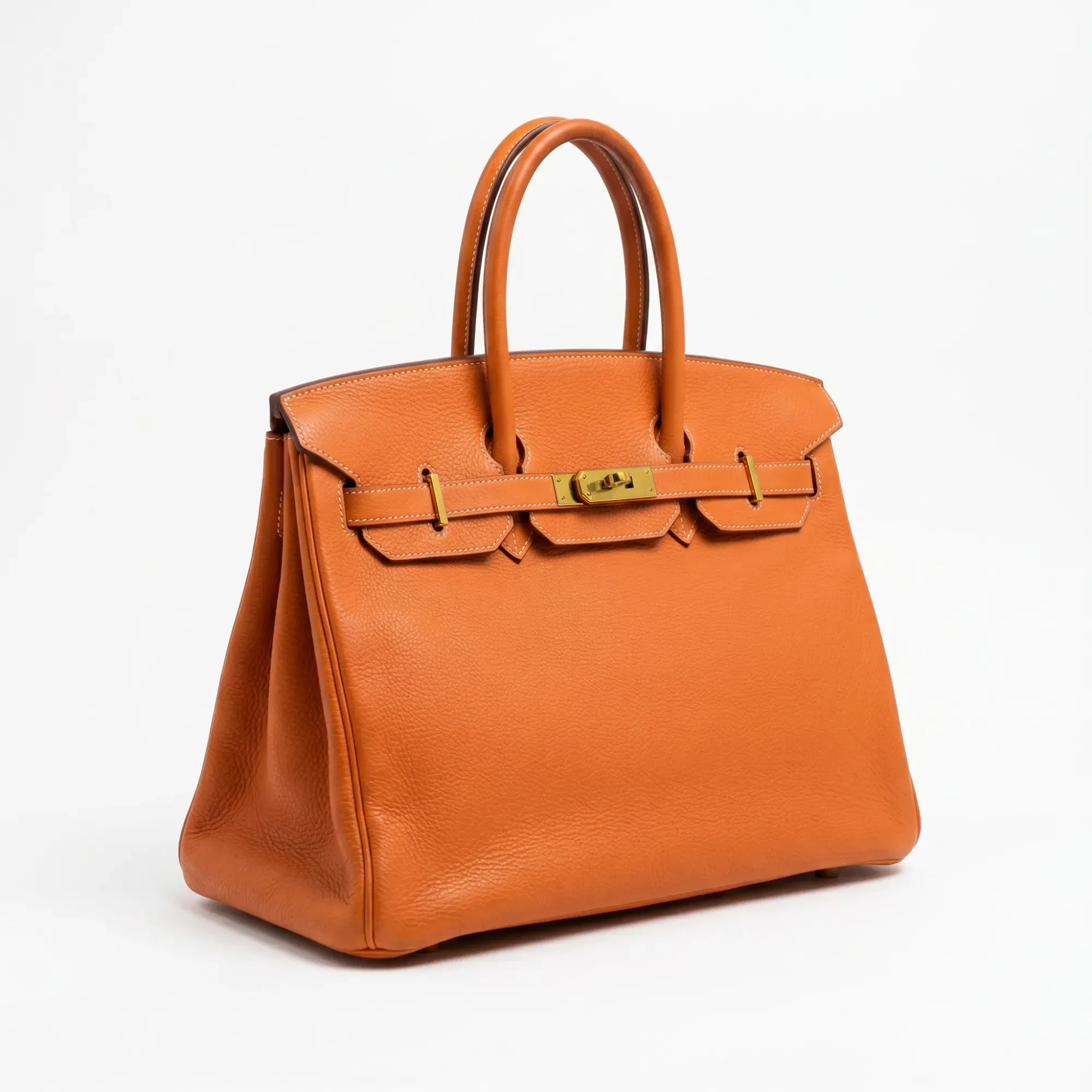 Hermès Birkin 35 — Orange, Gold Hardware